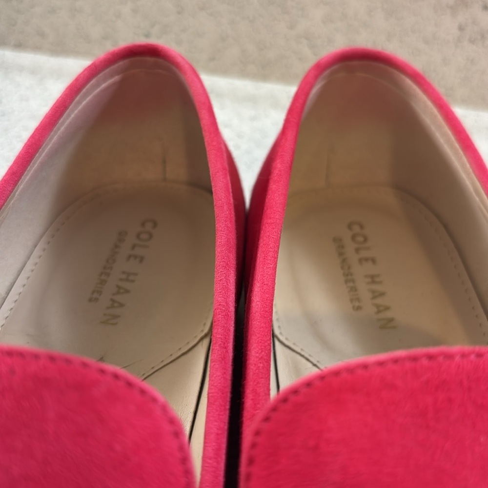 COLE HAAN Modern Classics Bit Loafer Suede Leather Flat Shoes 10 - hot pink - Picture 7 of 7